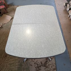 Vintage 1950s Chrome & Formica Table – Mid Century Diner Style