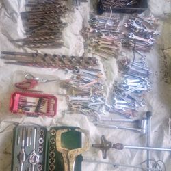 Drill Bits Wrenches Tap And Dies Ratchet Etc Selling All Or Separate Obo