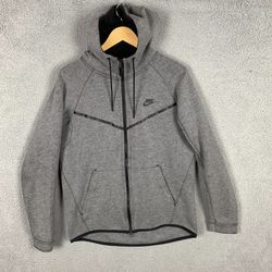 Nike Tech Fleece Windrunner Hoodie Mens Small Heather Gray Zip Up Jacket