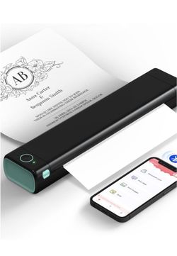 Phomemo M08F Portable Thermal Printer Black & green, compact, wireless, thermal, portable, mobile, instant, lightweight, sleek, travel #thermal #porta