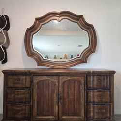 Bernhardt Armoire, Sideboard/Buffet, And Mirror