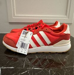 Adidas's Run 60s 4.0 Scarlet Red and white