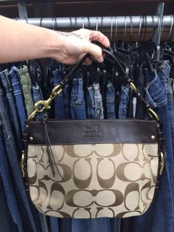 New Coach Zoe signature jacquard handbag