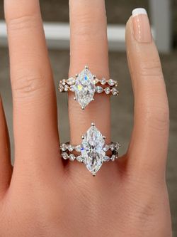 14KT VS2/F 6.67Ctw Lab Diamond IGI Certified Bridal Ring Set