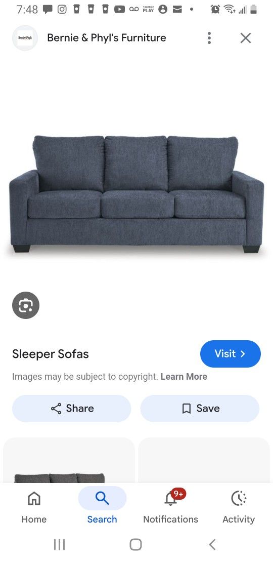 Sleeper Sofa With Pillows