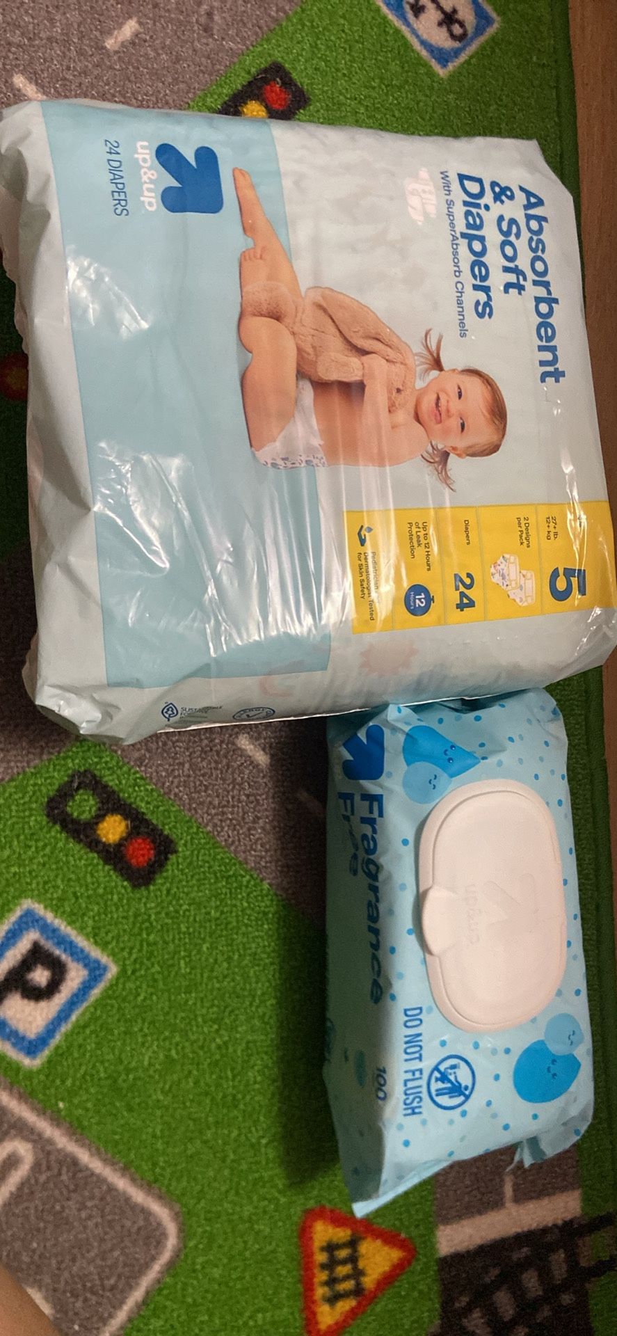 Diapers Size 5 & Wipes