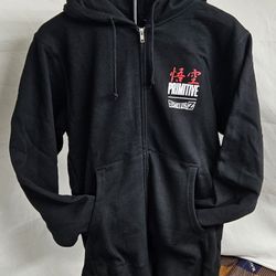 Men's Primitive x Dragon Ball Z Goku Energy Full Zip Hoodie Size Small Black 
