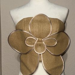 Anewsta gold flower corset top Size S 