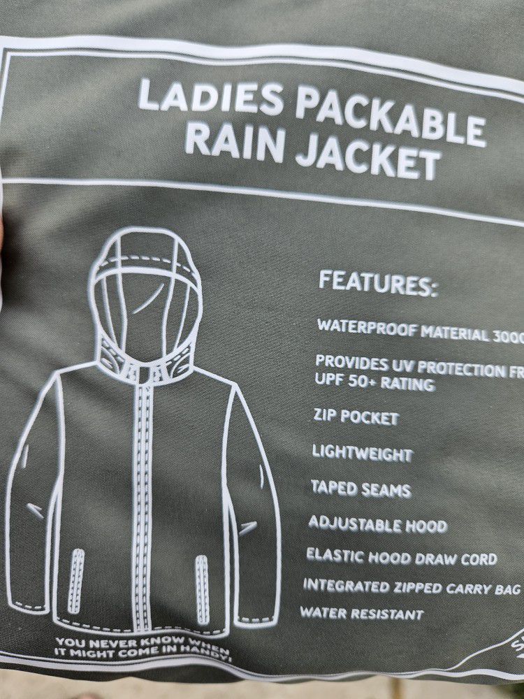 Adventuridge Packable Rain Jacket Xl Ladies