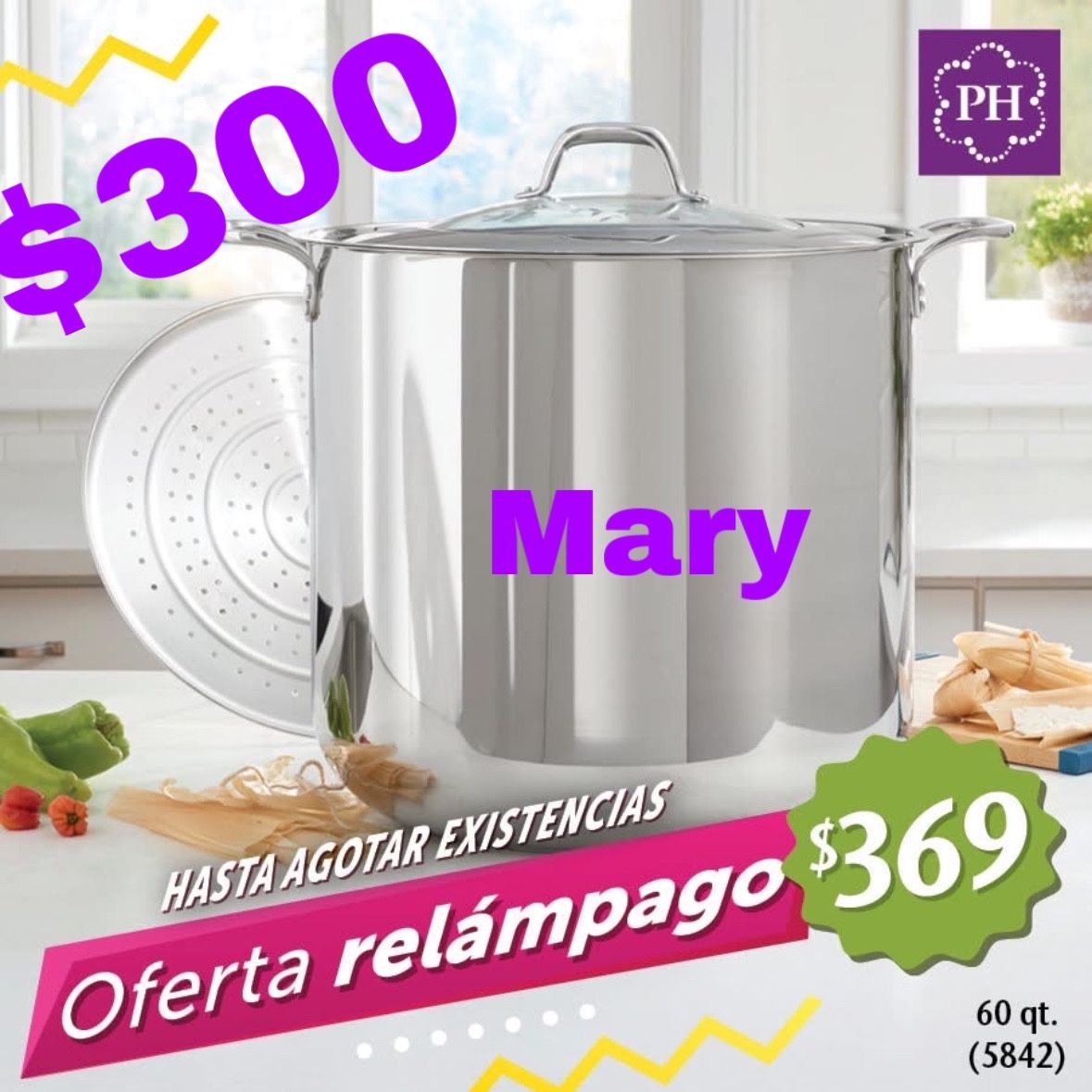 Olla De 60 Qt. Con Parrilla Princess House