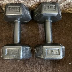 Exercise weights for weightlifting 7.5 pounds each weight