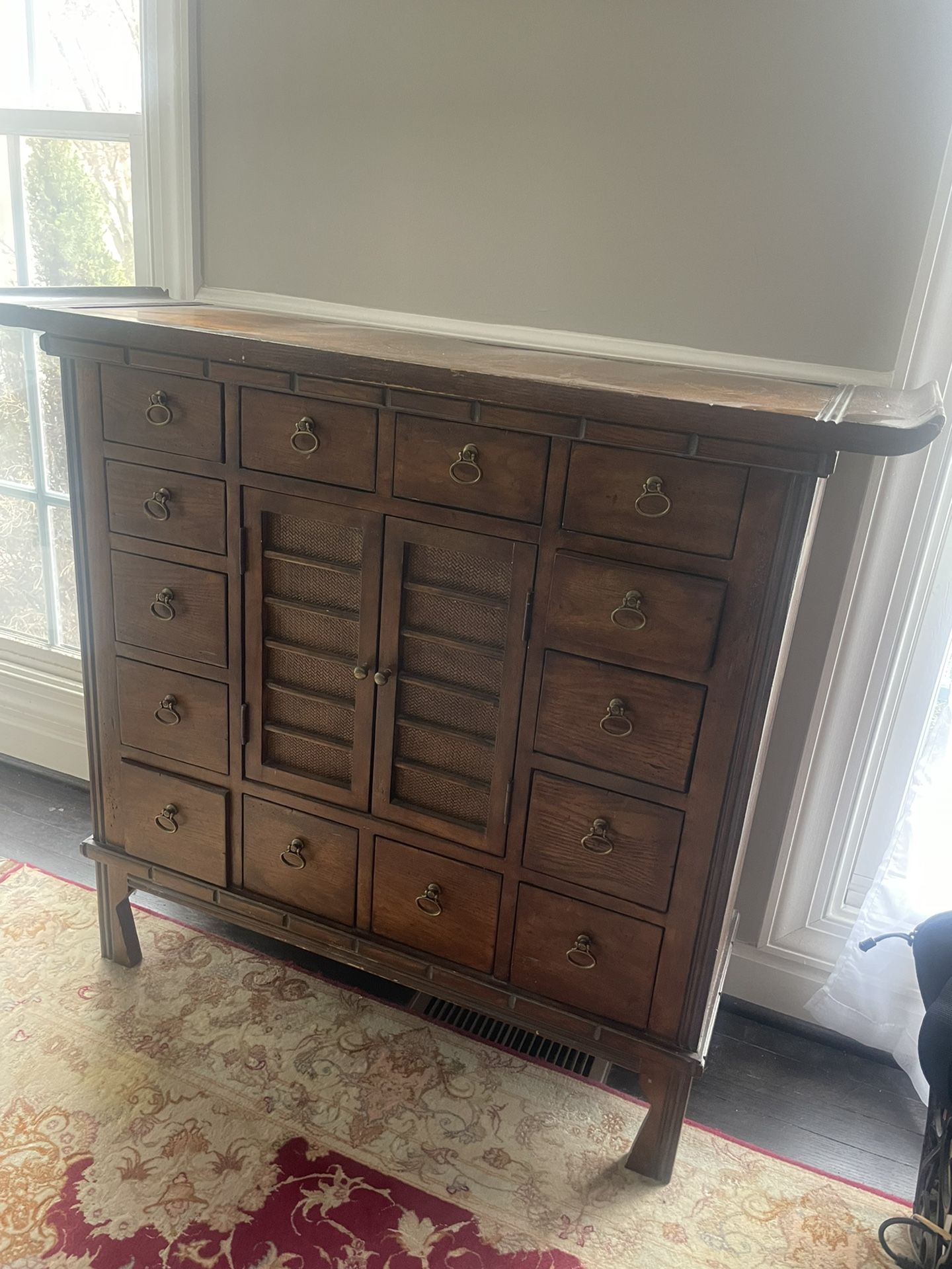 Distressed Wooden Console Table