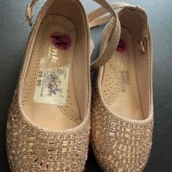 Link Gold Glitter Flats Elegant Slip-ons