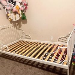 IKEA MINNEN Bed Frame With The Luroy Bed Base