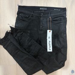 Purple jeans Black