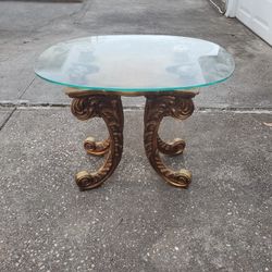 Glass Top End Table