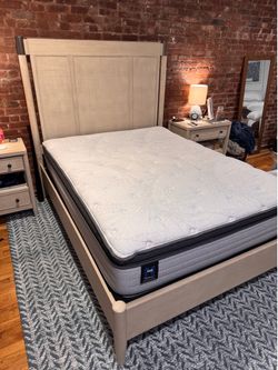 Queen bed frame and headboard