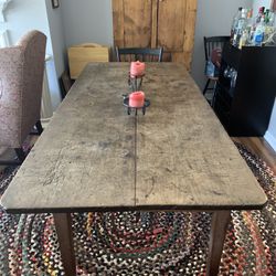 17th Century Pegged Tavern Table  35”Wx 78L” Raised Once.  Comfortably seats 8