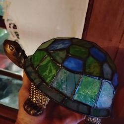 Antique Tiffany Style Turtle Lamp