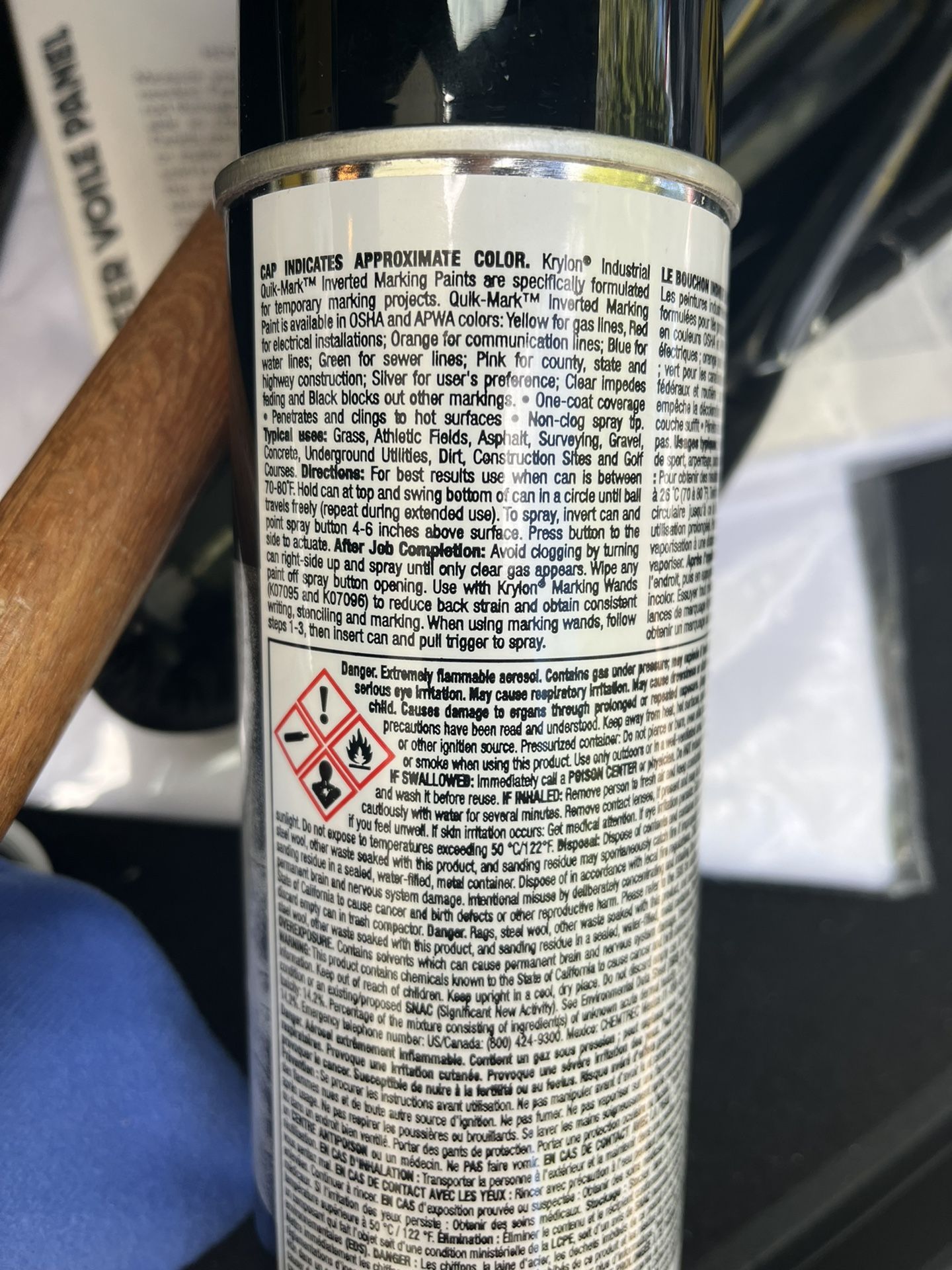 Krylon Industrial QuikMark Inverted Marking Paint Black for Sale in