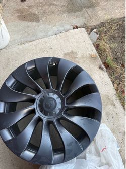 OEM Tesla Model Y 21” Uberturbine Wheels – Set of 4 – Satin Black