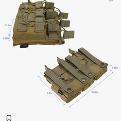 ProCase 6 Pouch Magazine Holder for Rifle, Open-Top Triple Tactical Stacker Mag Pouch