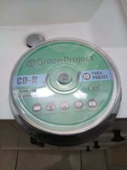 Brand New Green Project Recordable CD-R 52X 10-Pack