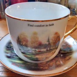 Beautiful Thomas Kinkade Cup And Saucer☕☕☕☕ Make Me An Offer 👍👍👍