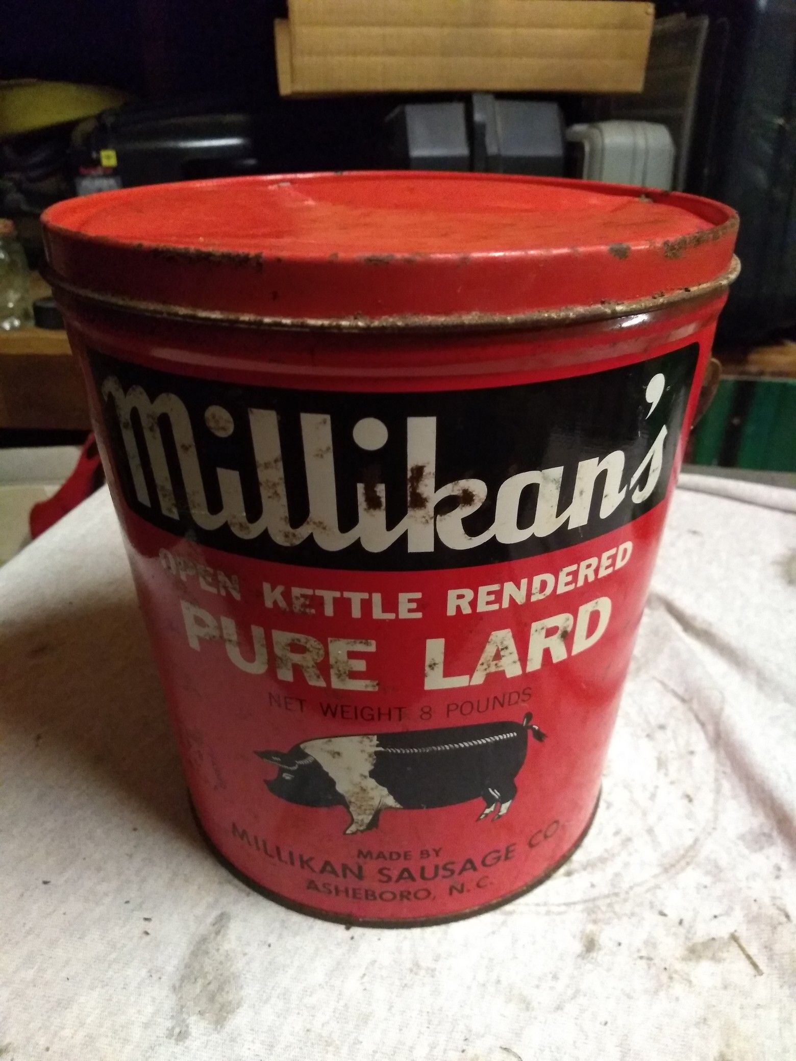 Antique Millikan's Pure Lard Can
