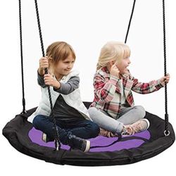 Adult Kids Giant Playground Backyard Home Nest PE Rope Web Swing Tree Net Saucer