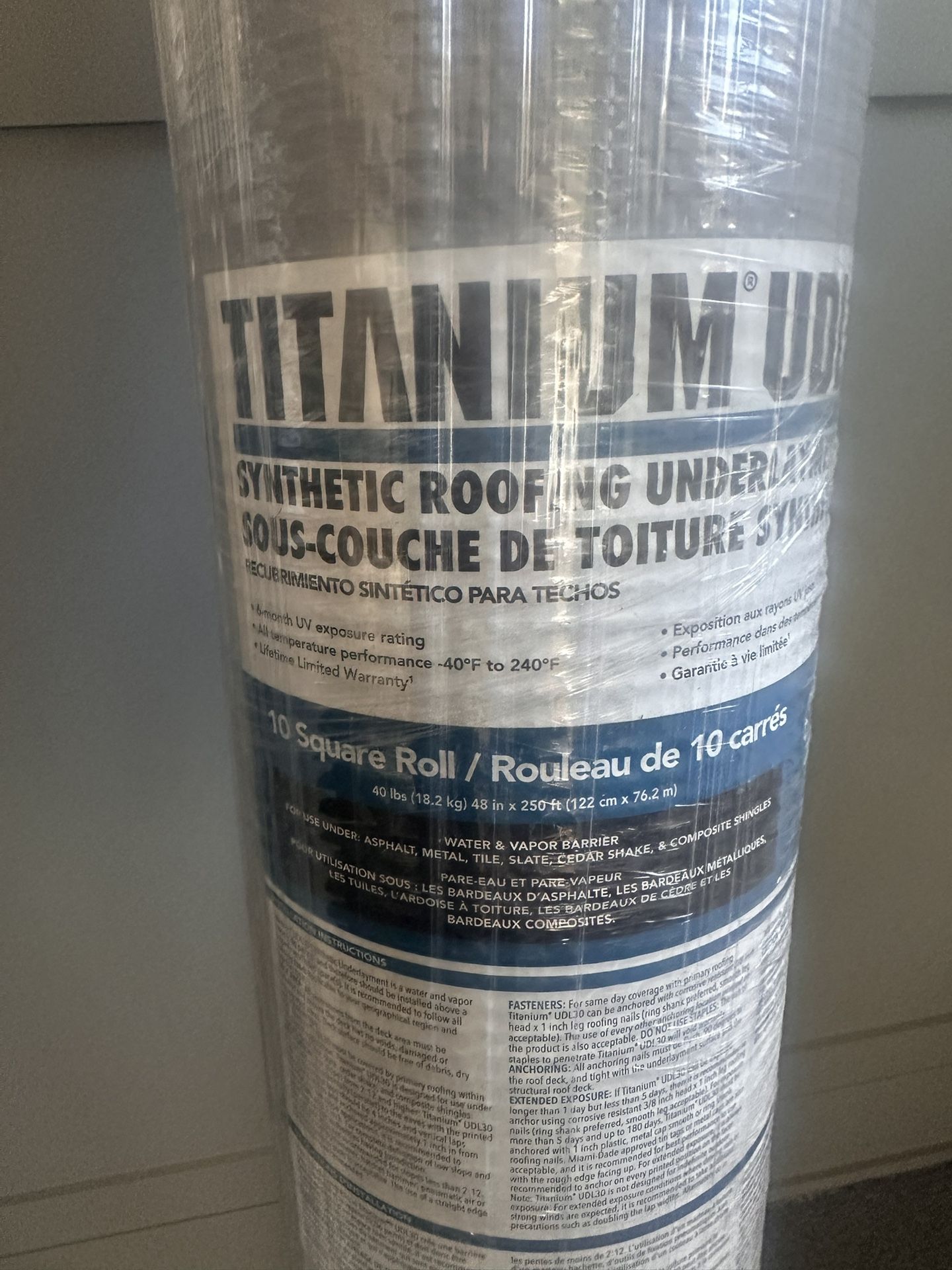 Titanium UDL 30 Roofing Underlayment 
