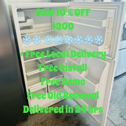 Refrigerator GE Top Freezer Ice Make Clean Like New FREE Delivery