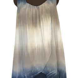 ALFANI Woman Blue Beige Ombré Tank Top Size 2X