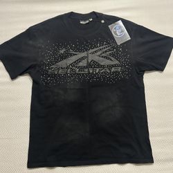 Black Rhinestone Hellstar T-Shirt – Size Medium (Brand New)