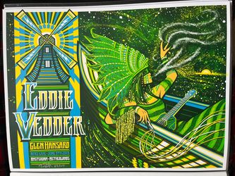 Eddie Vedder Amsterdam 2019 Poster — Brad Klausen Signed 82/107 — $150
