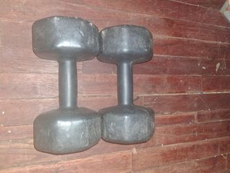 Rubber Hex Dumbbells Pair