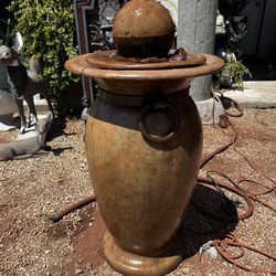 3-piece Ceramic Water Fountain w/ Working Pump