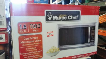 New stainless steel microwave 1.6 cu ft 1100 watts