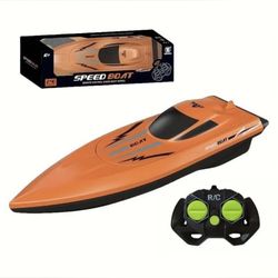 RC Electric Speed/Racing Boat RTR w/ Transmitter, Orange/Black Plastic 12-16
