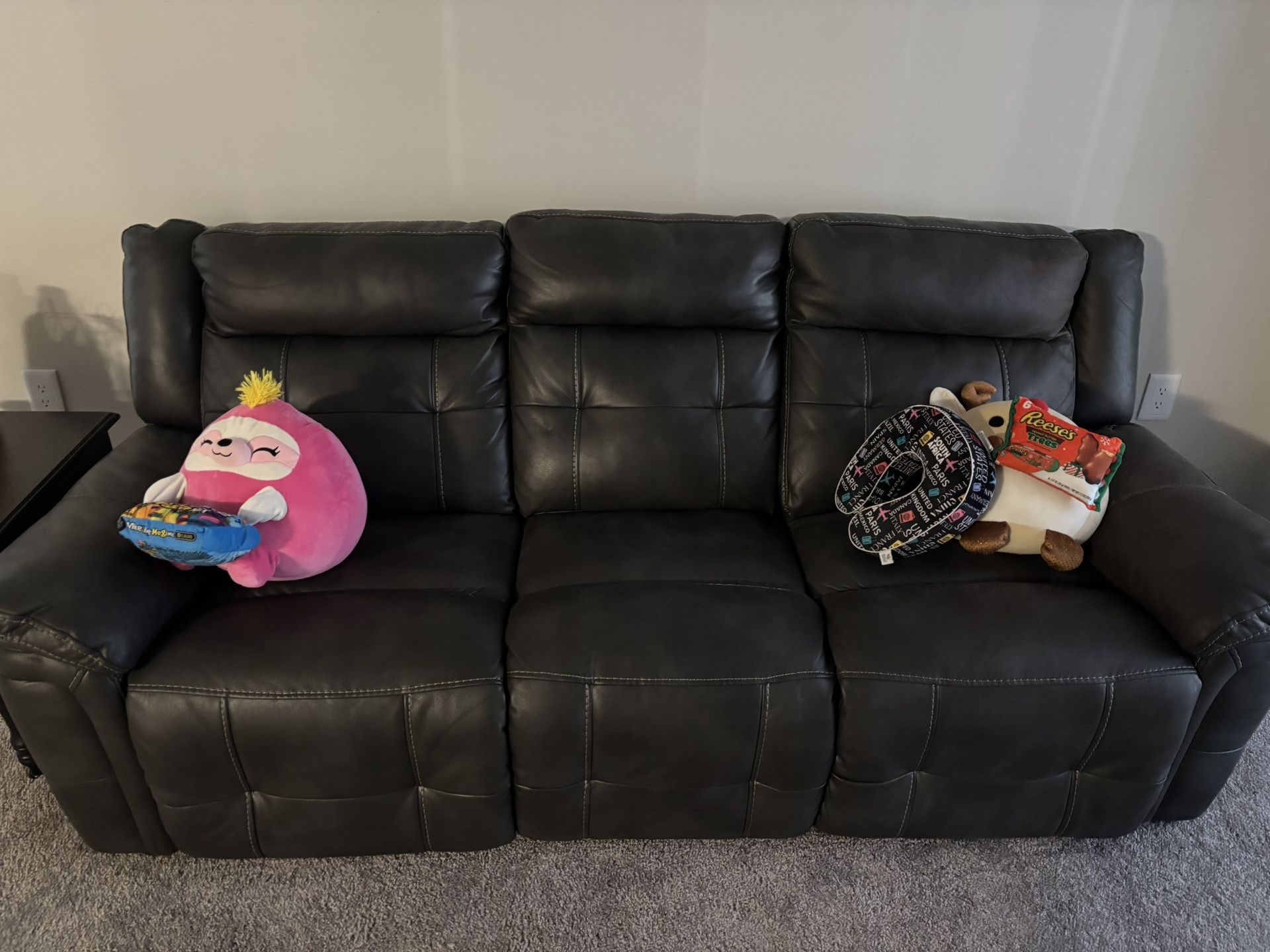 Comfy Leather Recliner Sofa