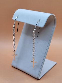 925 Italian Silver Cross Earrings. Local Pickup And Shipping Available