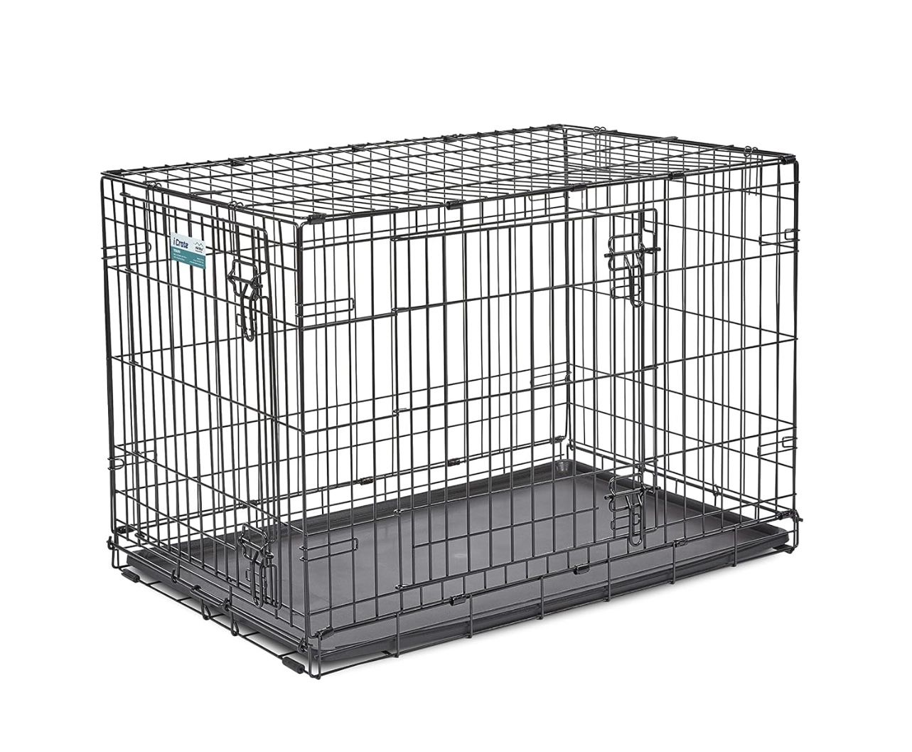 Single & Double Door iCrate Dog Crate, Includes Leak-Proof Pan