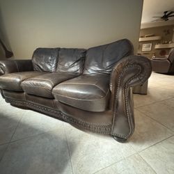 Rocky Mountain Leather Sofa And Chair