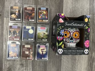 Scentsationals Full Size Wax Warmer with 9 different Scents 54 Cubes