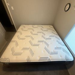 King size bed with bed frame