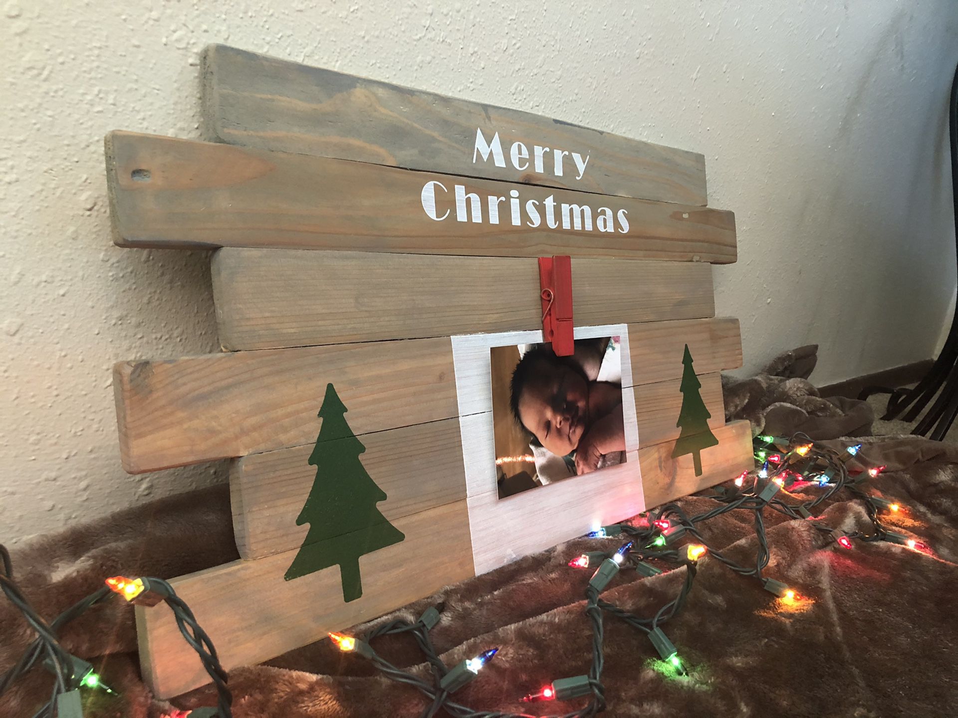 Handcrafted Merry Christmas Sign