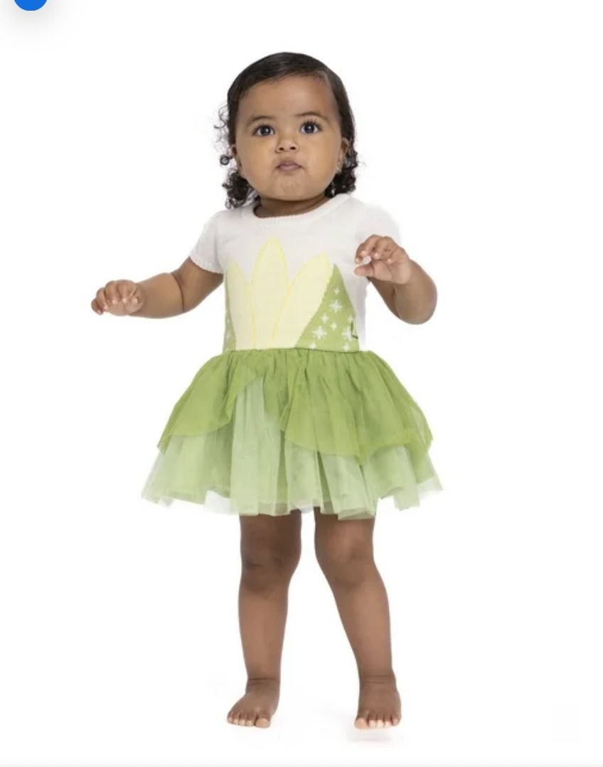 Disney Baby Girl Princess Tiana Cosplay Dress, Sizes 0/3 Months-6/9 Months