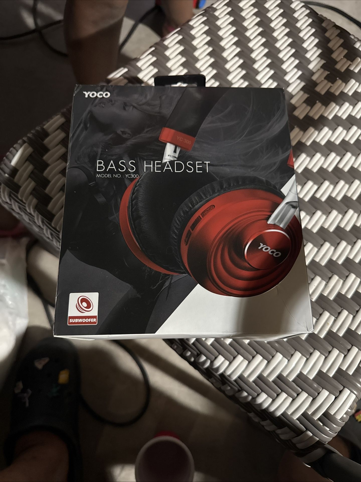 Bass Headset Yoco Model No.: YC300 Subwoofer wireless Blue