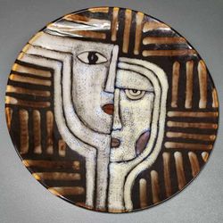 Cubist Modern Art Pottery Wall Decor Plate Linon Home

