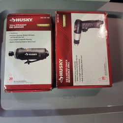 Husky Grinder And Husky Reversible Drill